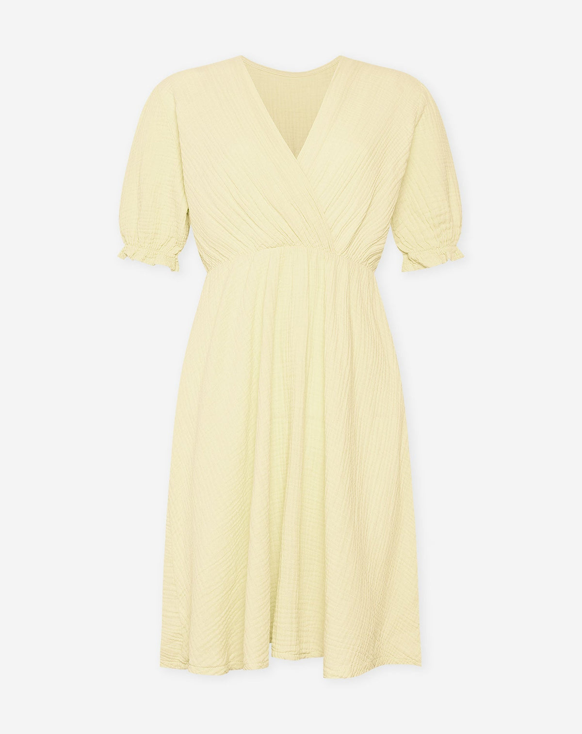 DILA MOUSSELINE DRESS BUTTER YELLOW