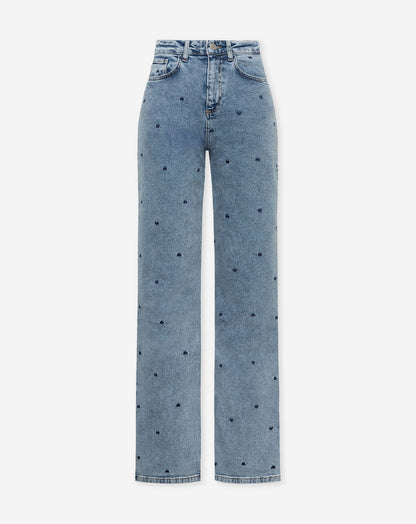 HEART BOOTCUT JEANS NAVY BLUE