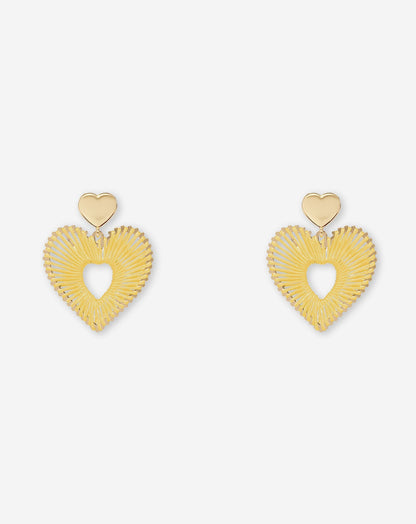 COLORED HEART EARRINGS